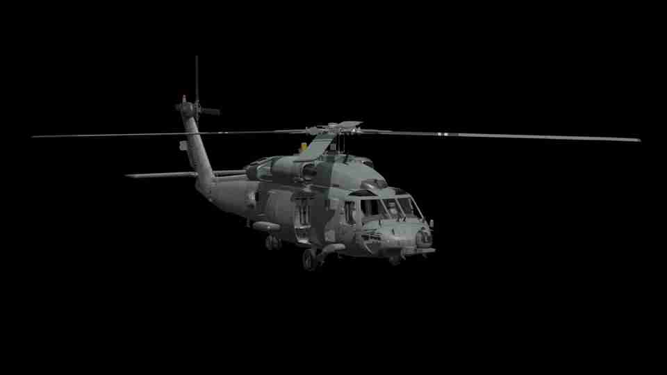 SH-60B SeaHawk 3D Helikopter Model